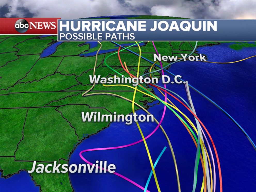 PHOTO: Here are various models showing the predicted paths of Hurricane Joaquin.