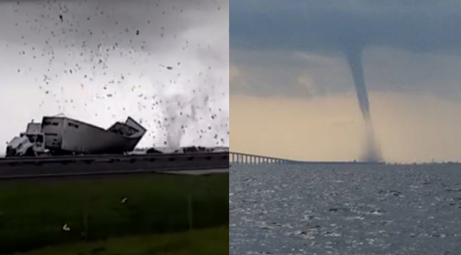 waterspout-postal truck