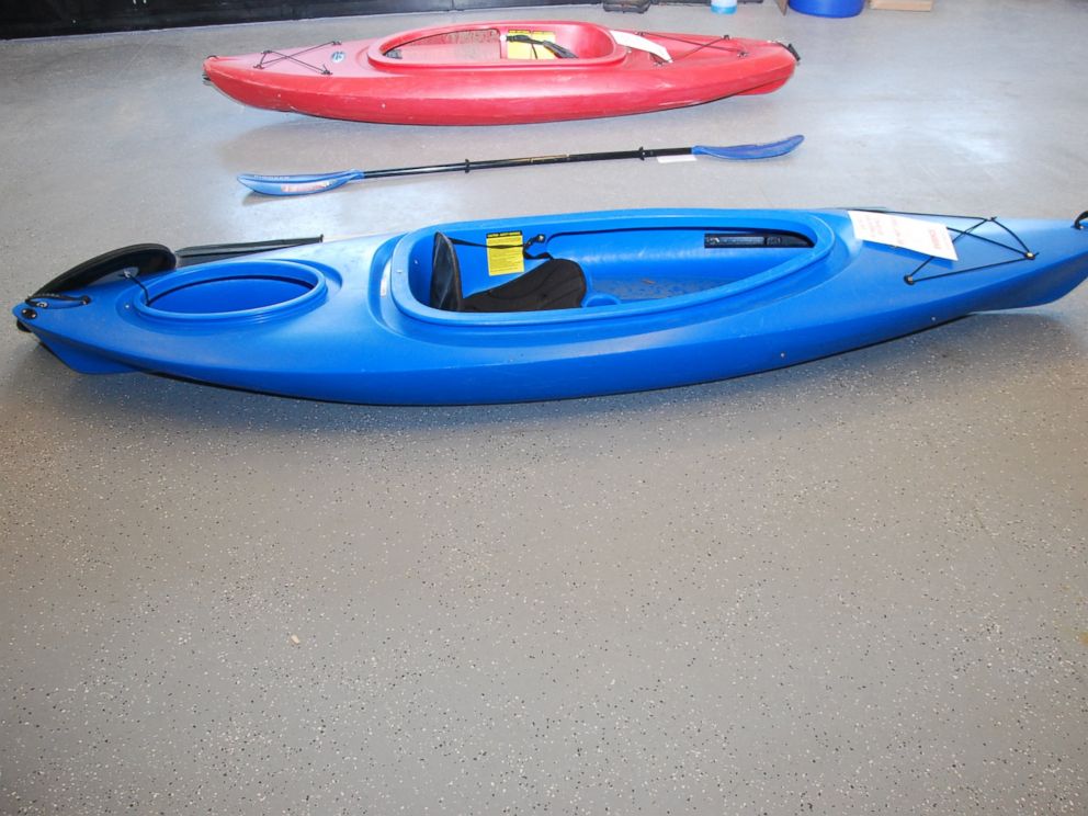 PHOTO: Vince Viafore used this blue kayak before he drowned in the Hudson River.