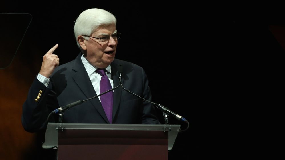 Sen. Chris Dodd, chief lobbyist and chairman of the MPAA, gives his annual CinemaCon address.